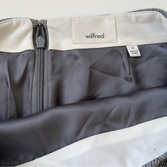 Aritzia Wilfred Wool Cashmere Skirt in Heringbone - Picture 5 of 8